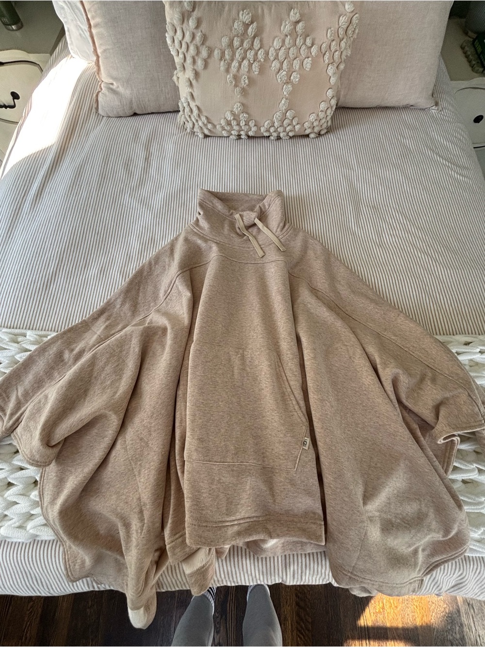 UGG Beige Funnel Neck Oversized Sweater/Poncho